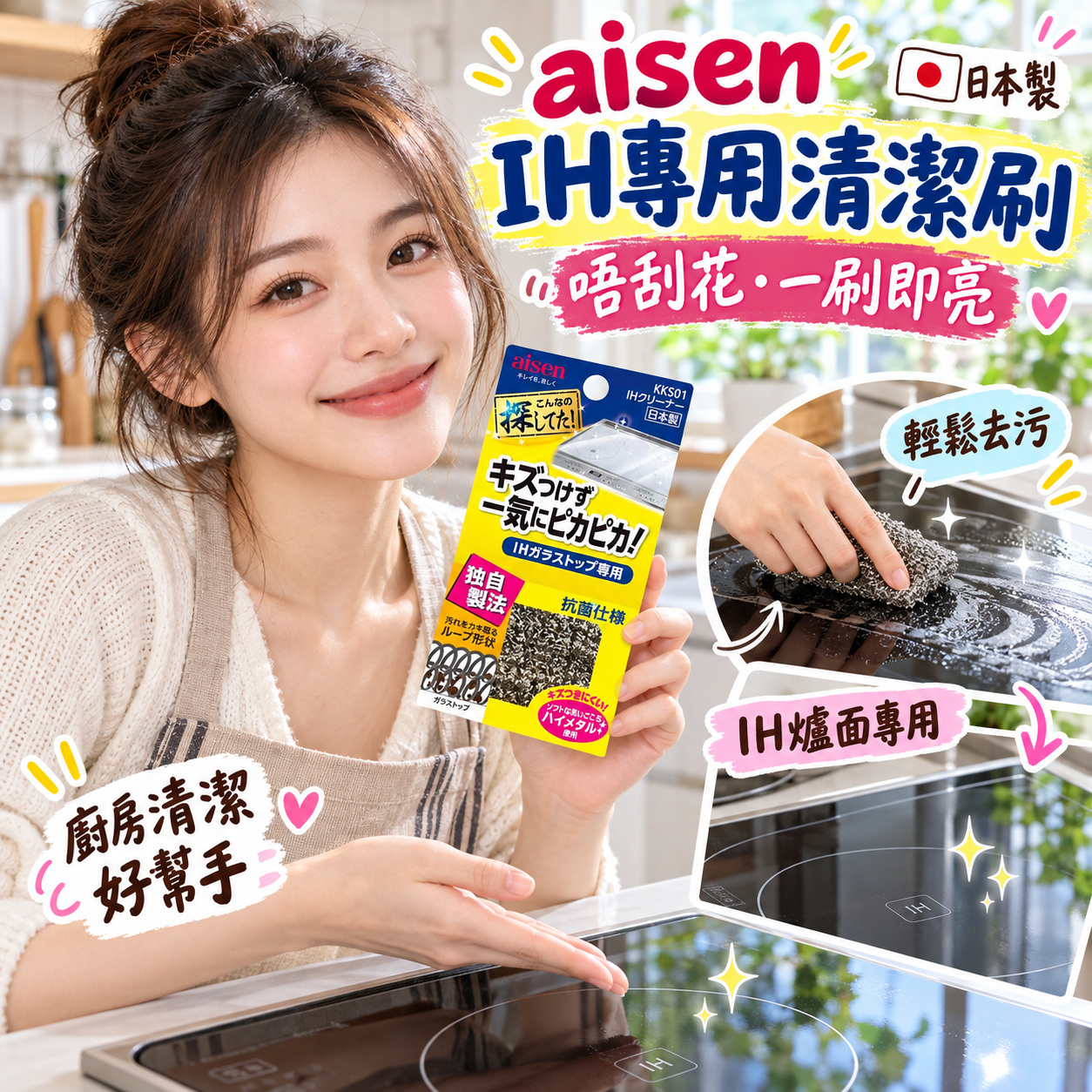 【預購】JM101217 aisen IH專用清潔刷