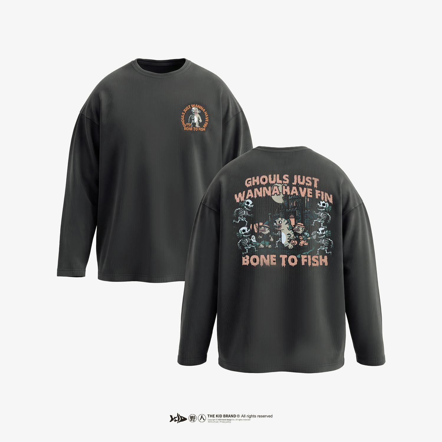 KID ® 萬聖節骨骼人長T