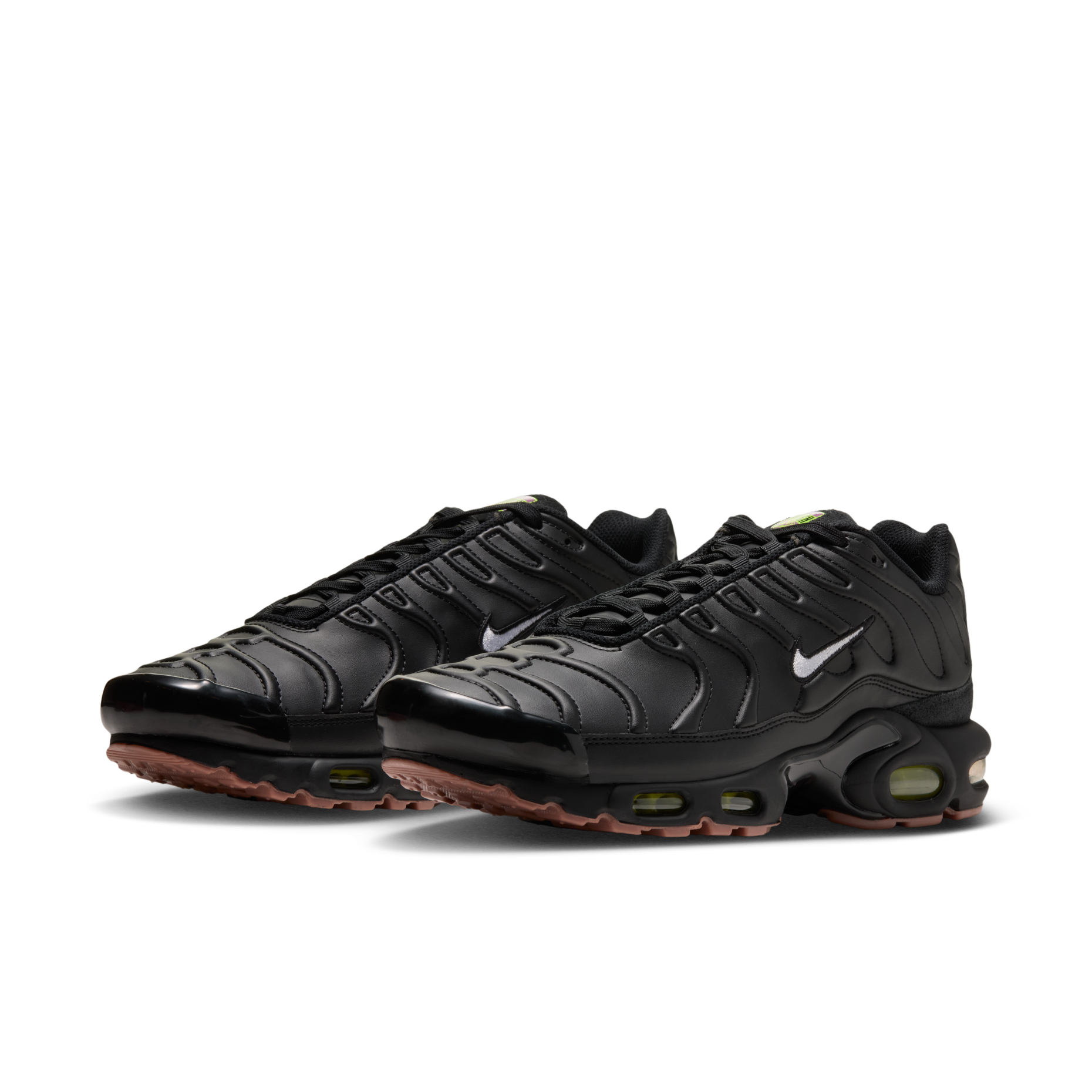 男鞋 NIKE AIR MAX PLUS 'Premier' 黑皮革 黑膠底 全氣墊 慢跑鞋【IQ6607-001】