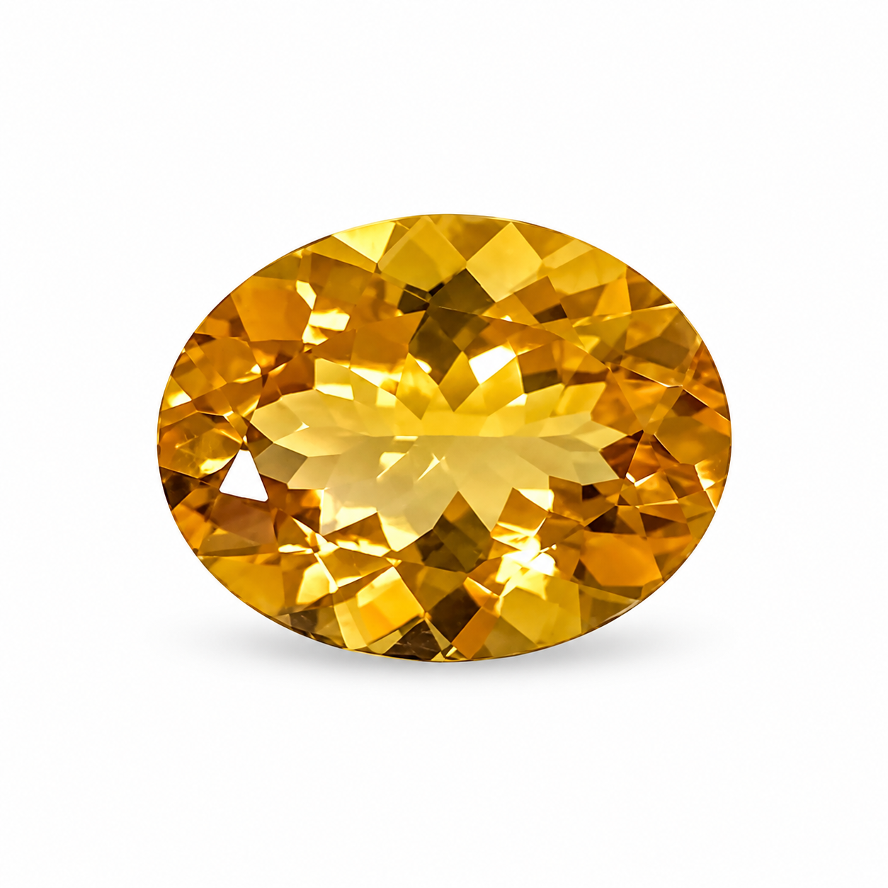 Oval Yellow Citrine Loose Stone