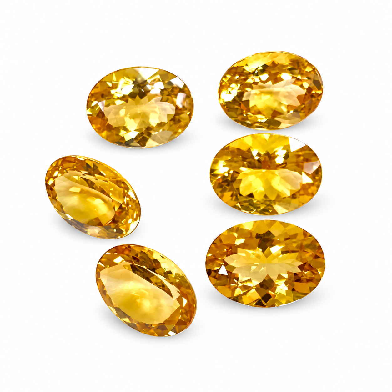 Oval Yellow Citrine Loose Stone
