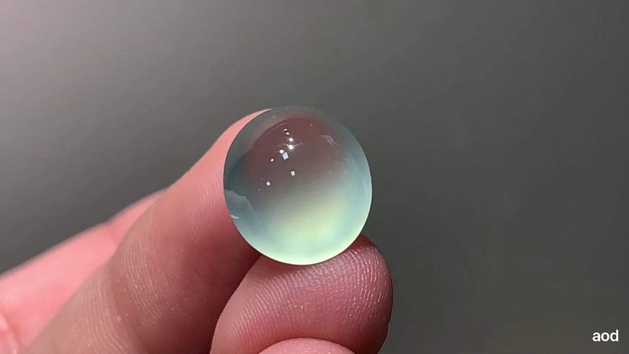 翡翠冰晴水蛋面,天然翡翠A玉, 緬甸玉, Jade, Jadeite