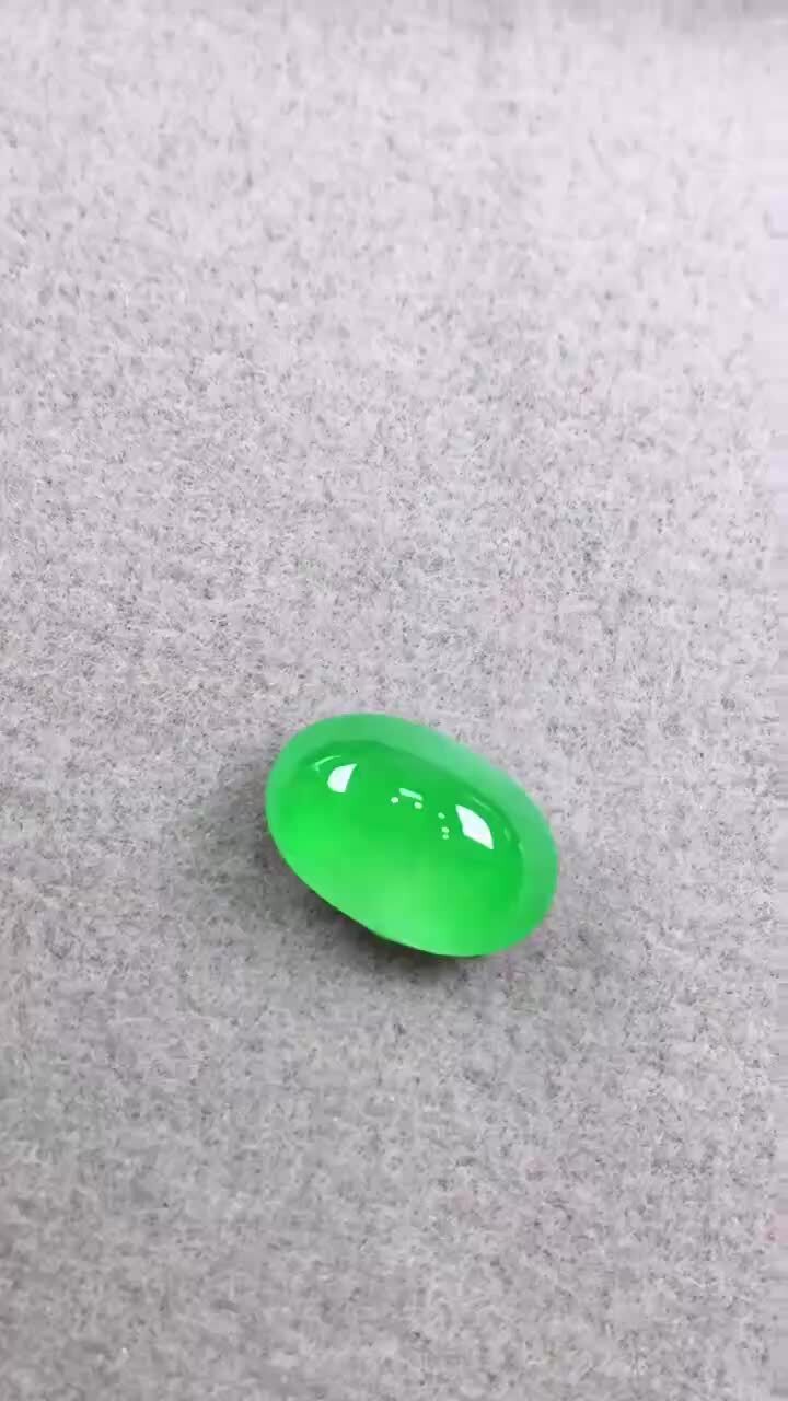 翡翠滿綠蛋面,天然翡翠A玉, 緬甸玉, Jade, Jadeite