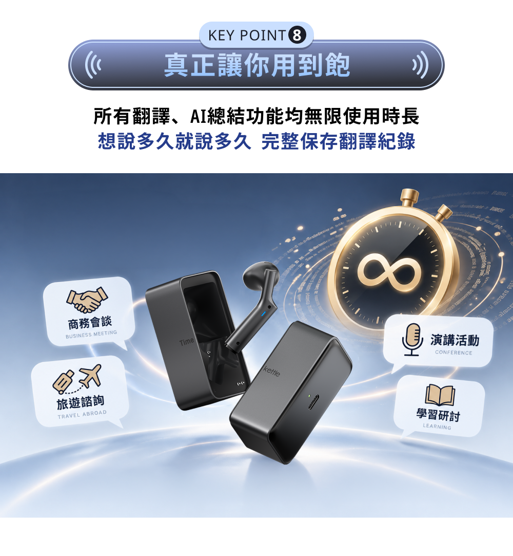 Timekettle W4 Plus 隨譯通 半入耳式 AI 翻譯耳機真正讓你用到飽