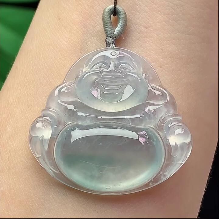 105354 翡翠老坑冰種飄花佛公