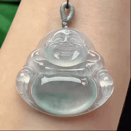 105354 翡翠老坑冰種飄花佛公
