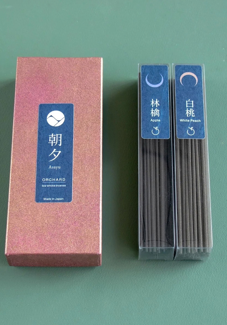 Asayu｜開運招福 日本製 朝夕線香組合(白桃&林檎)