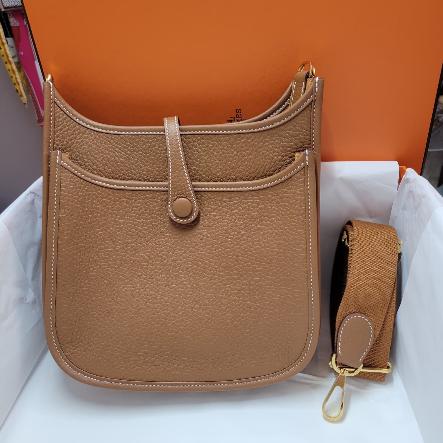 HERMES EVELYNE 23 GOLD CC