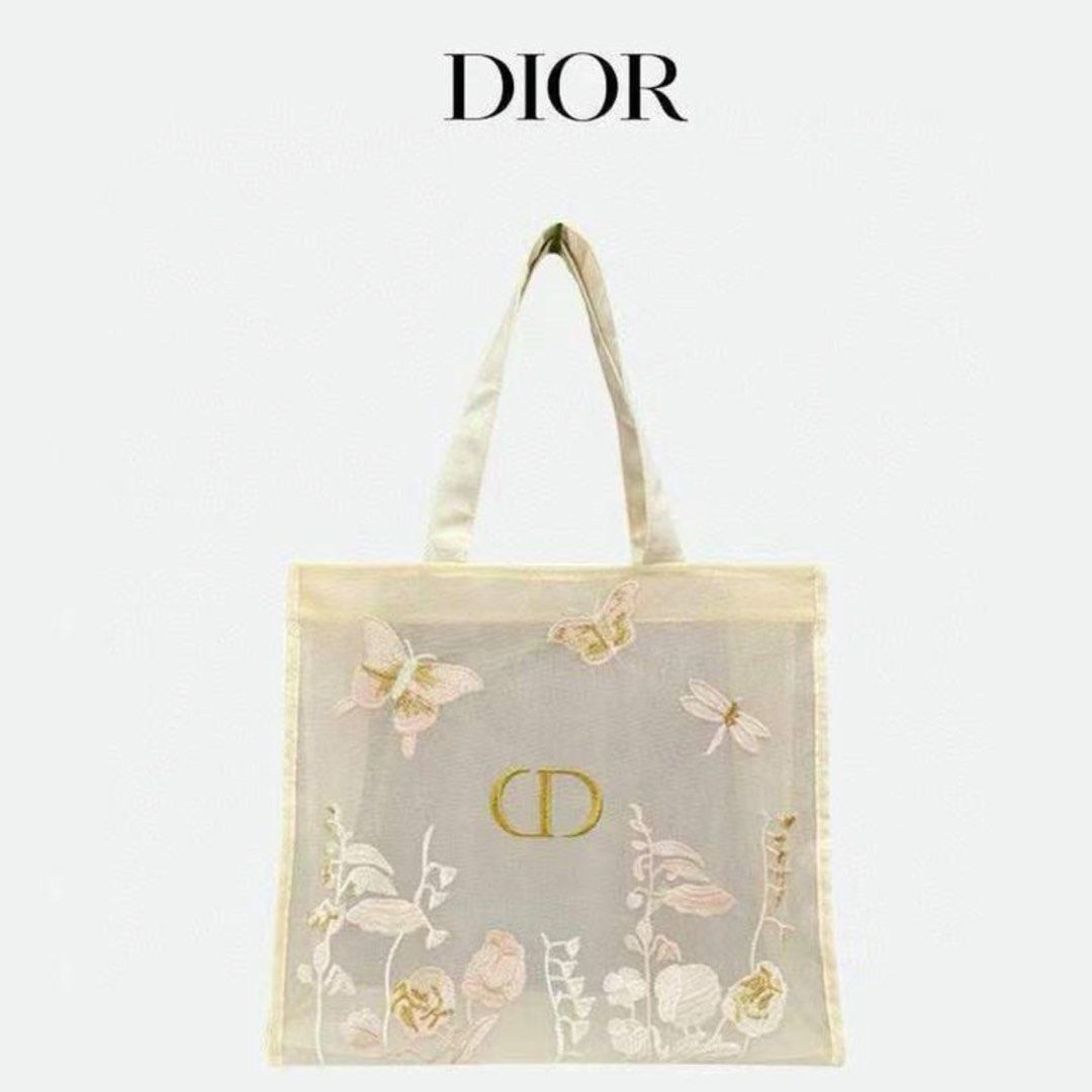 D'ior Beauty蝴蝶刺繡網紗贈品袋 現貨
