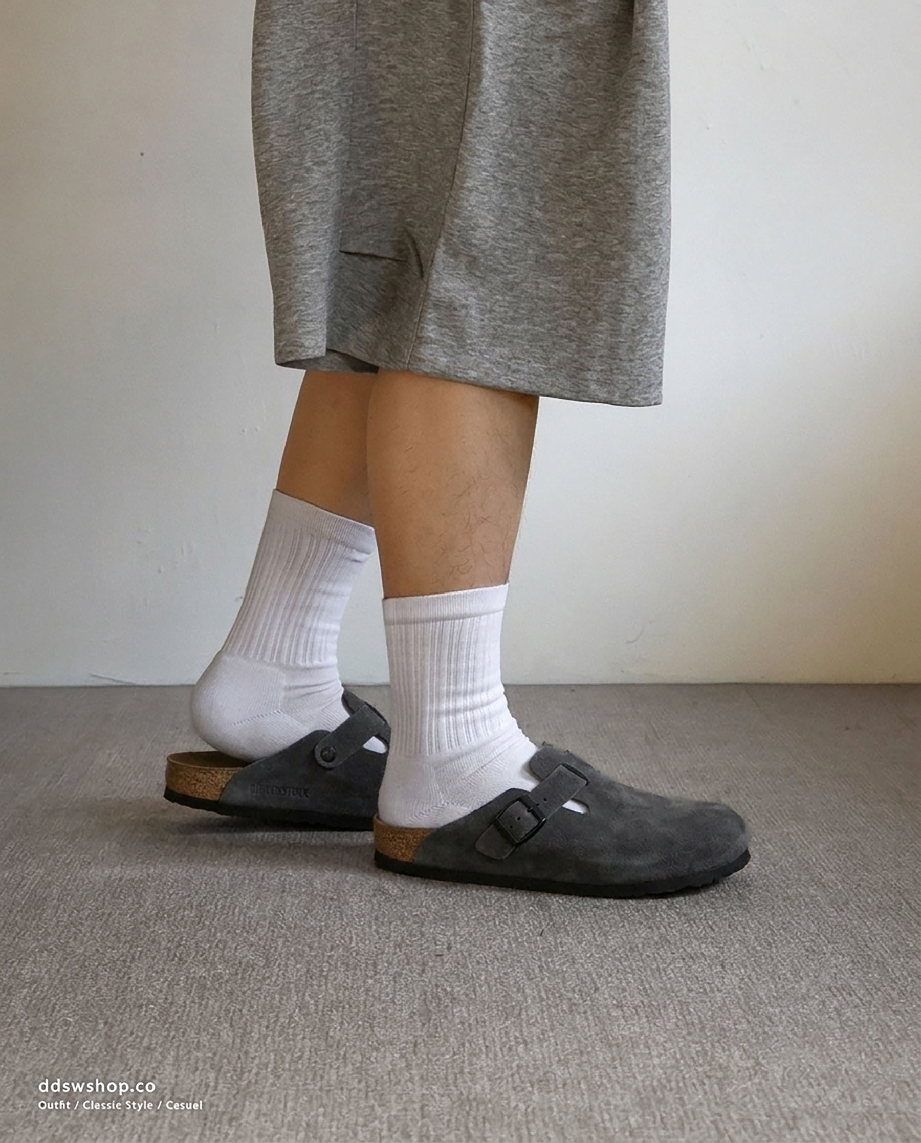 "現貨" Birkenstock Boston 勃肯拖鞋 麂皮 深灰