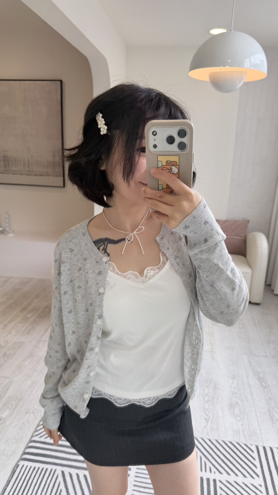 Floral sweater cardigan