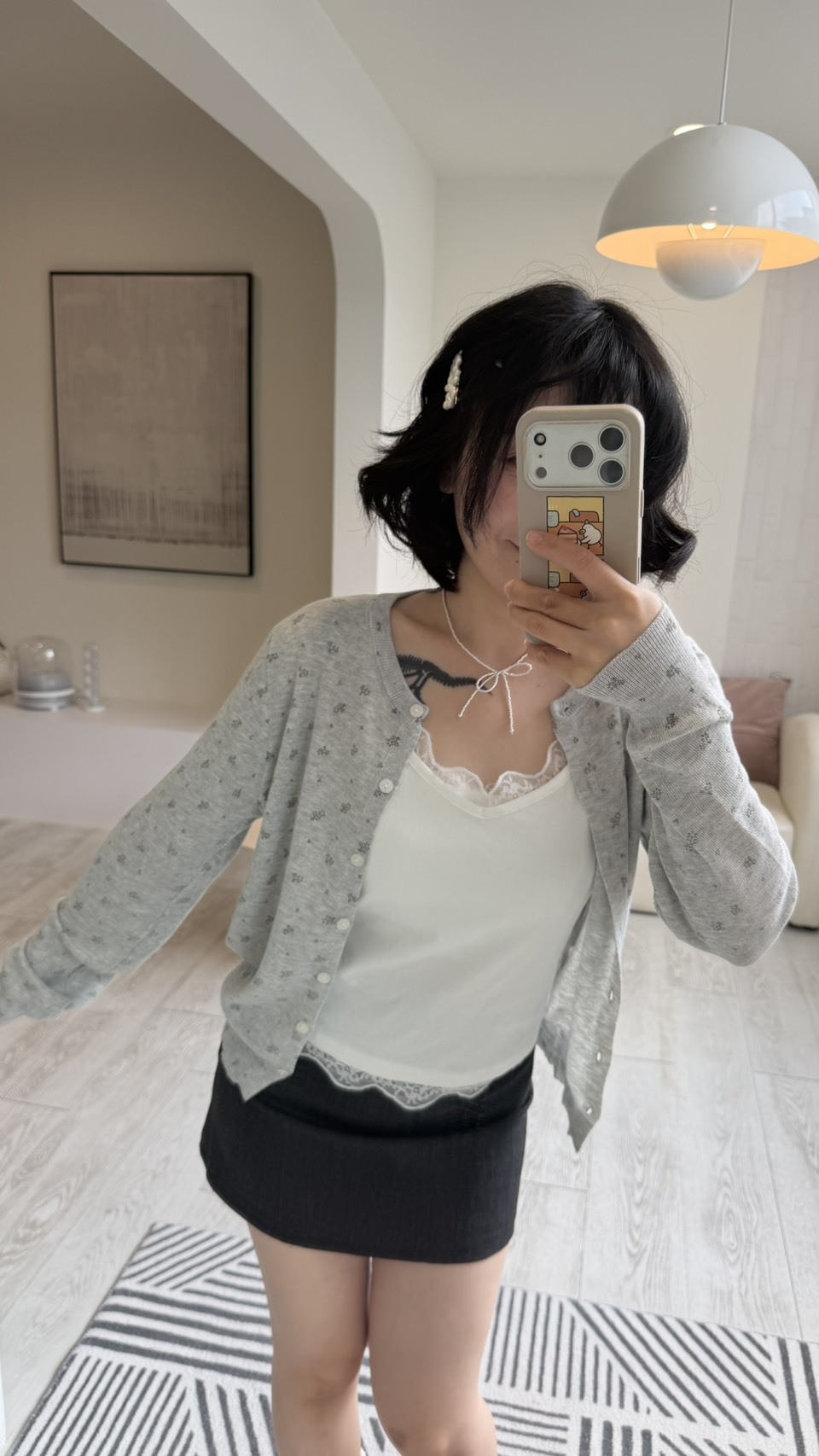 Floral sweater cardigan