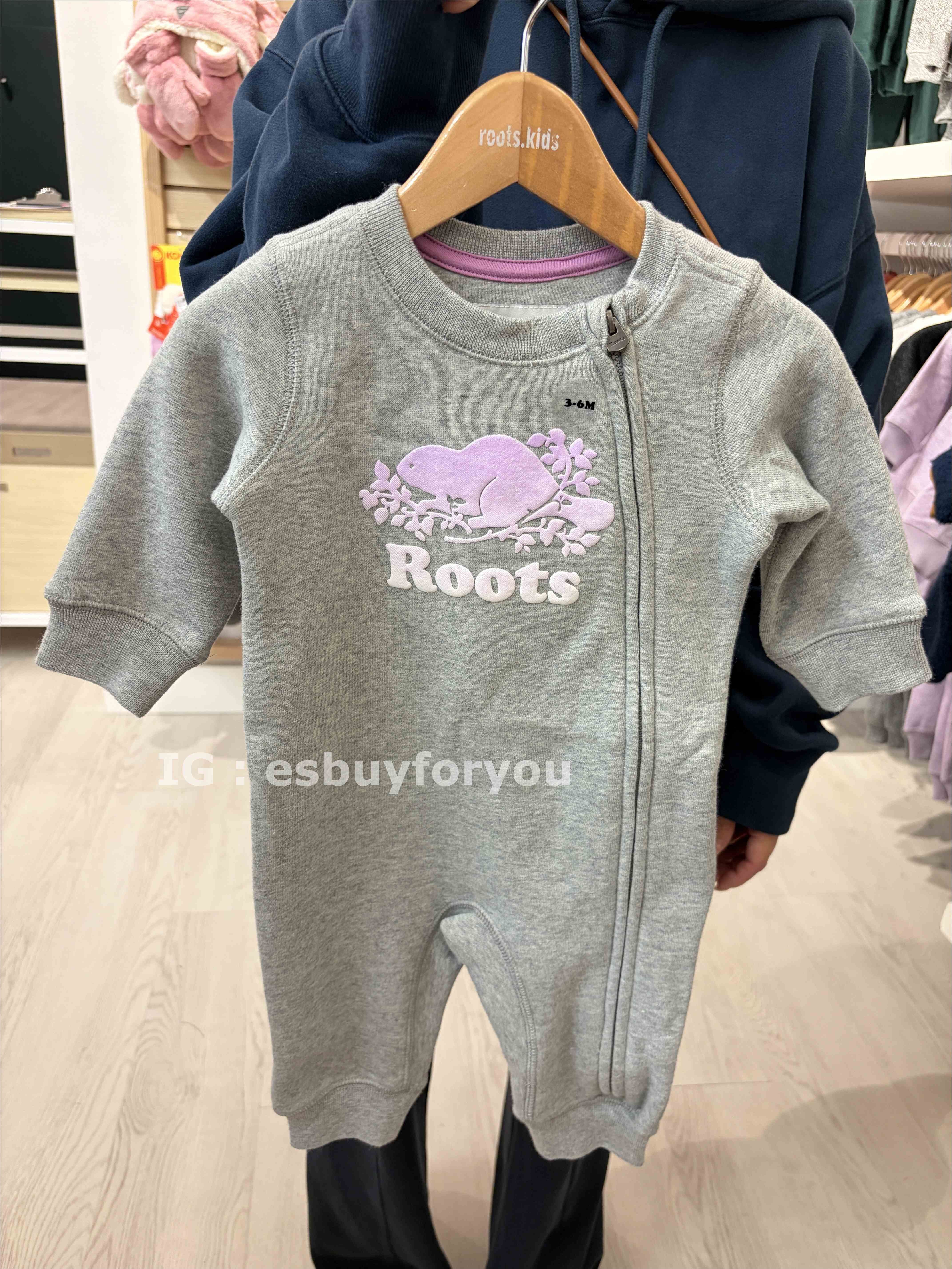 Baby ROOTS 閃亮海狸 刷毛 包屁衣