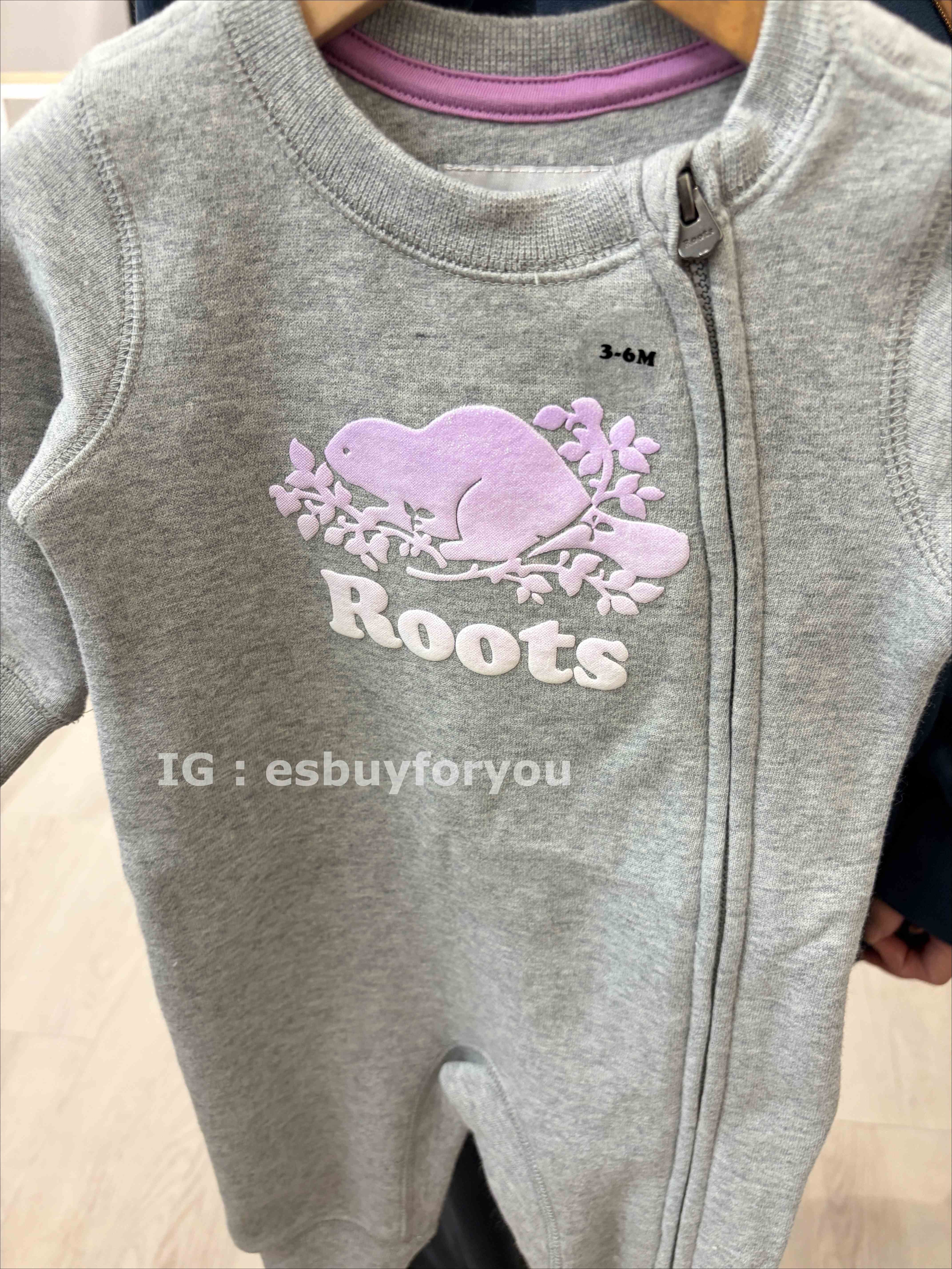 Baby ROOTS 閃亮海狸 刷毛 包屁衣