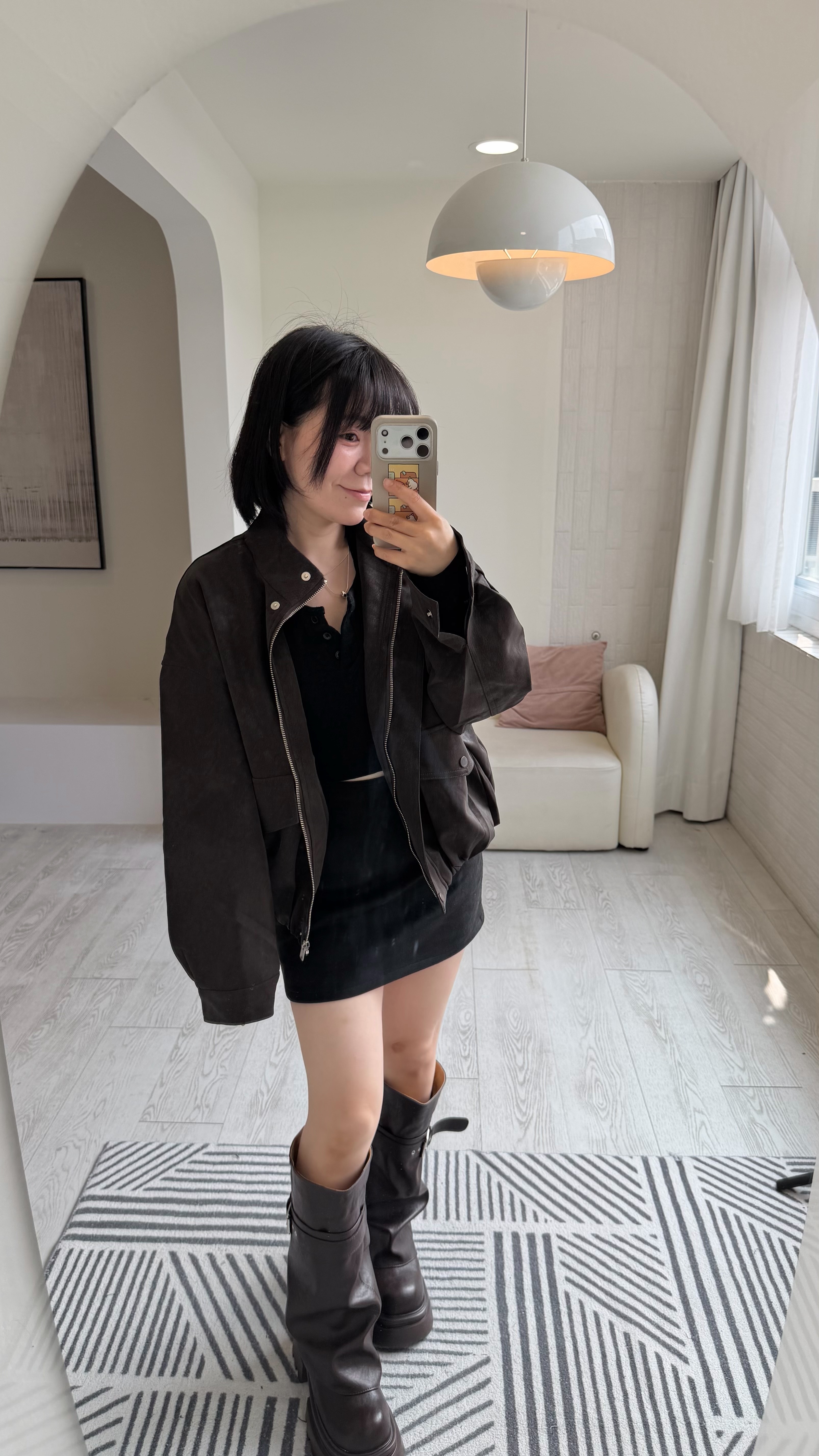 Nylon stand-collar jacket