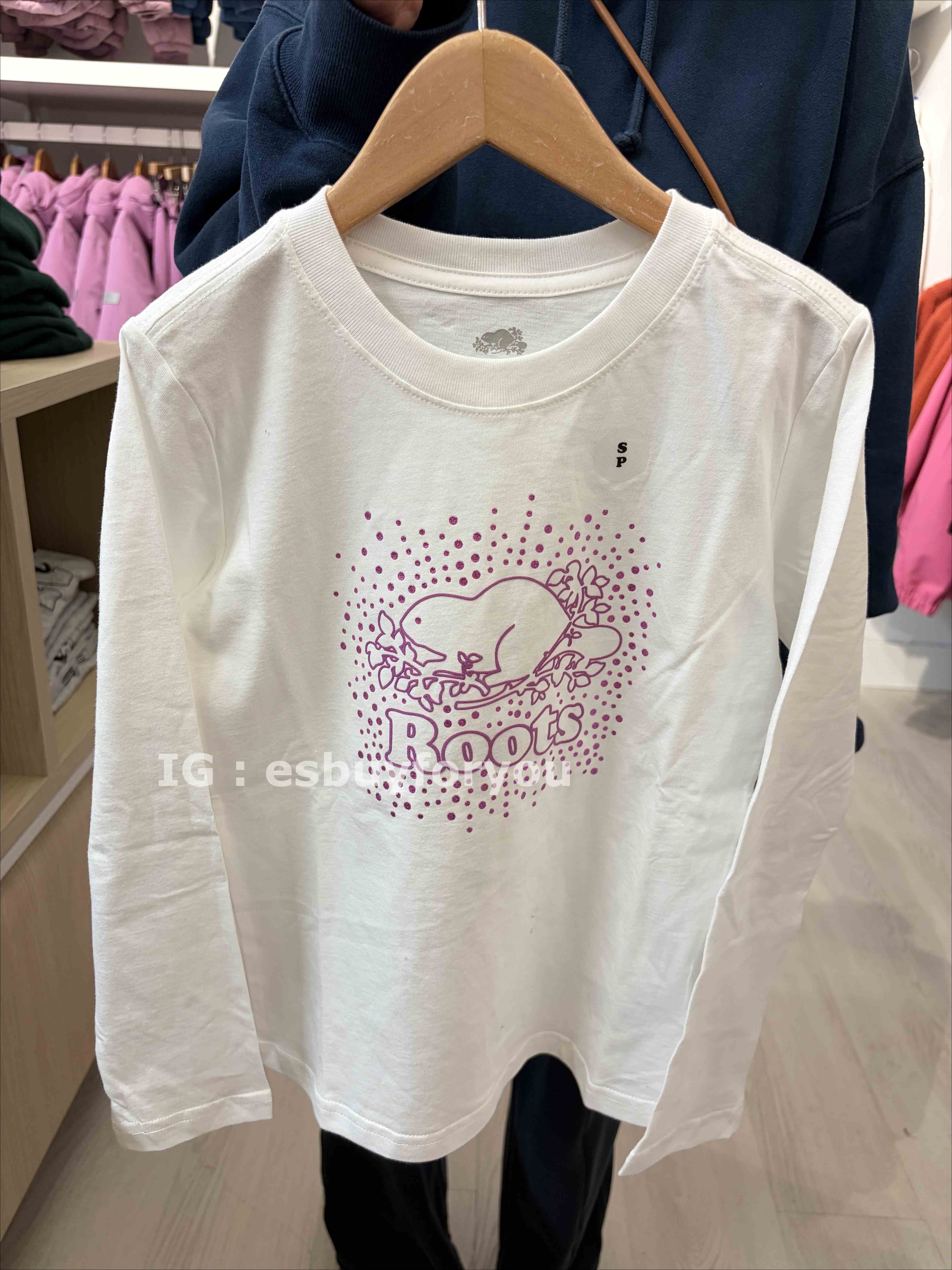 ROOTS 女大童 閃亮海狸 長TEE