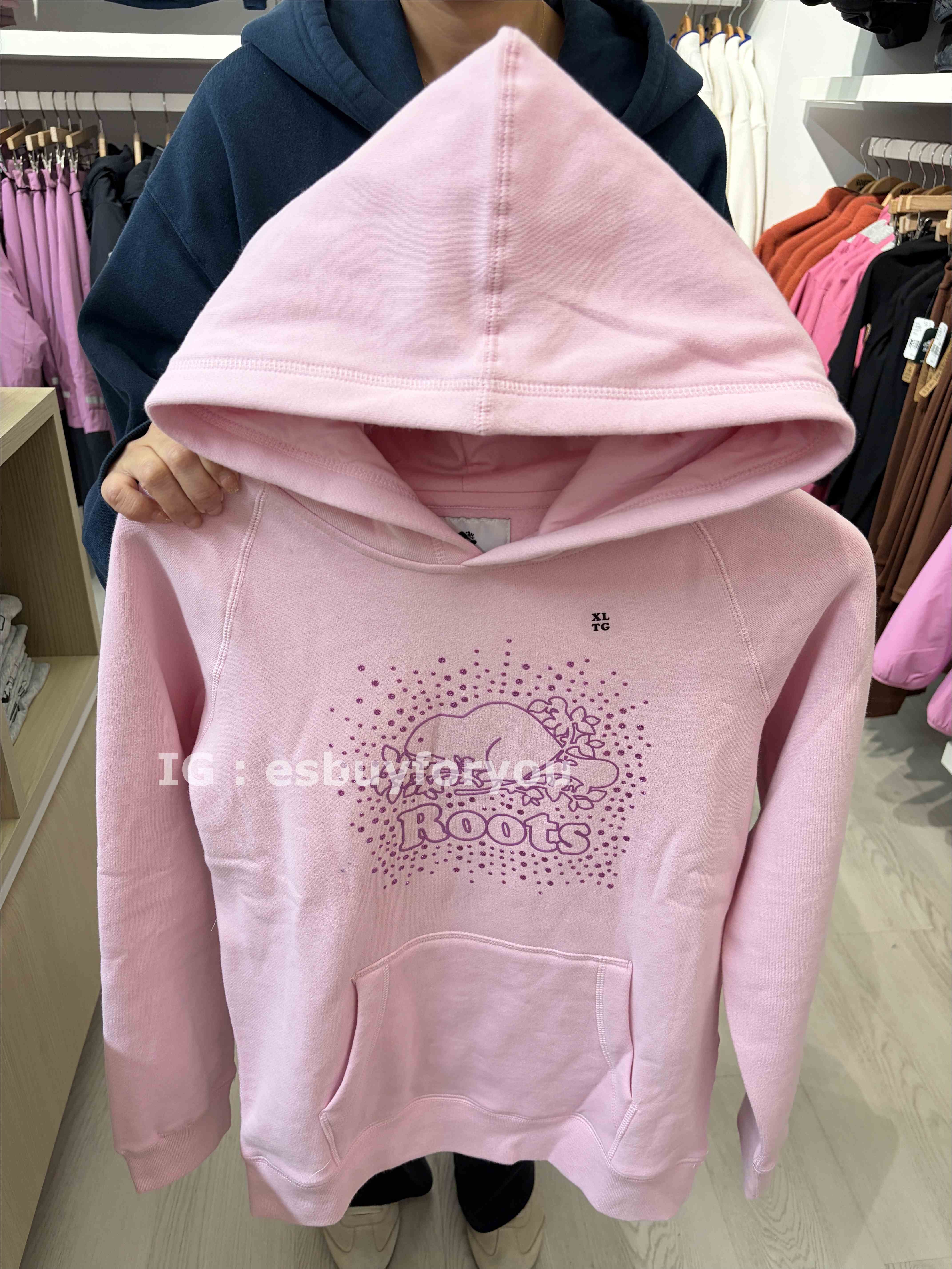 ROOTS 女大童 閃亮海狸 刷毛 帽TEE