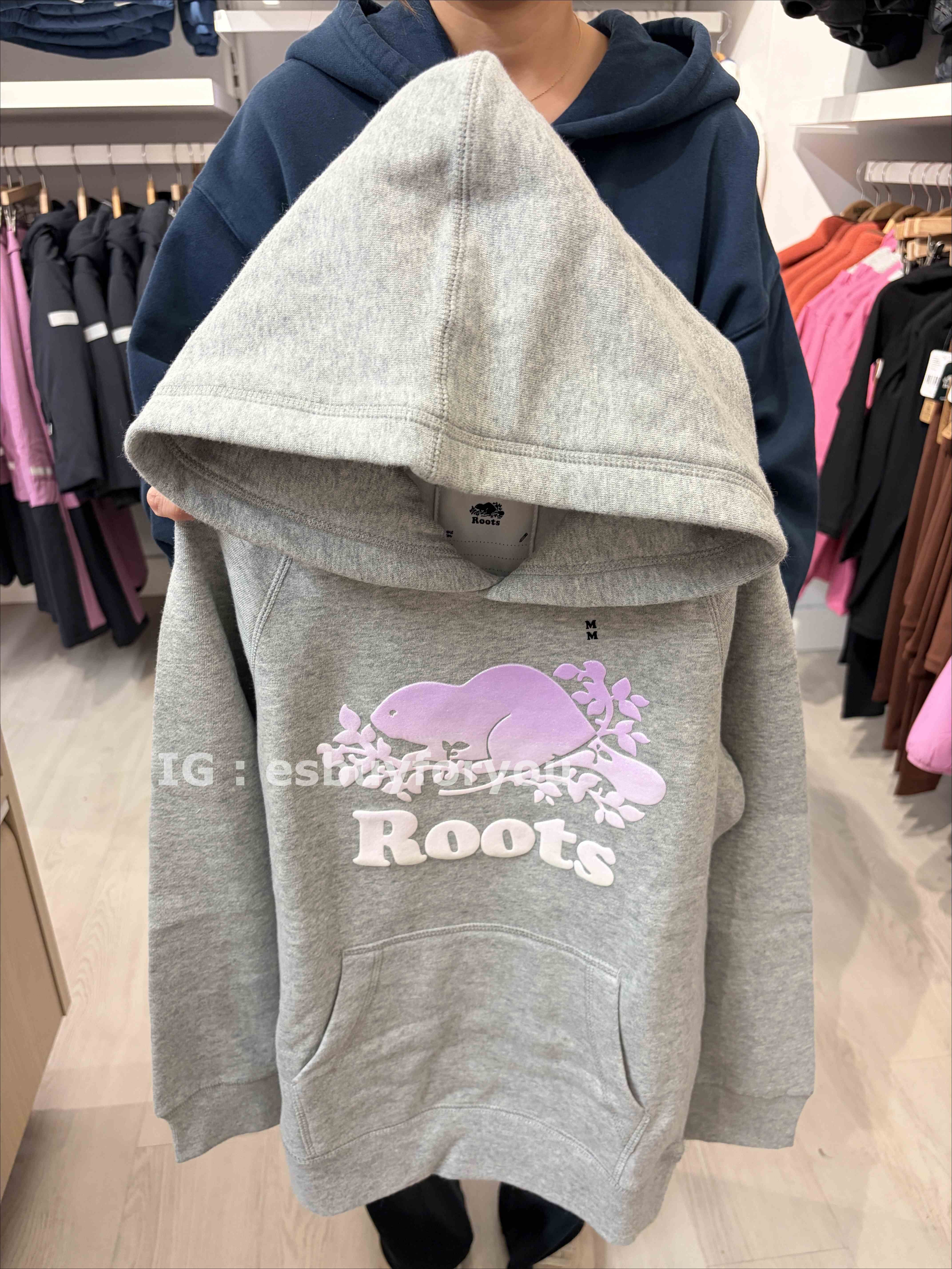 ROOTS 女大童 閃亮海狸 刷毛 帽TEE