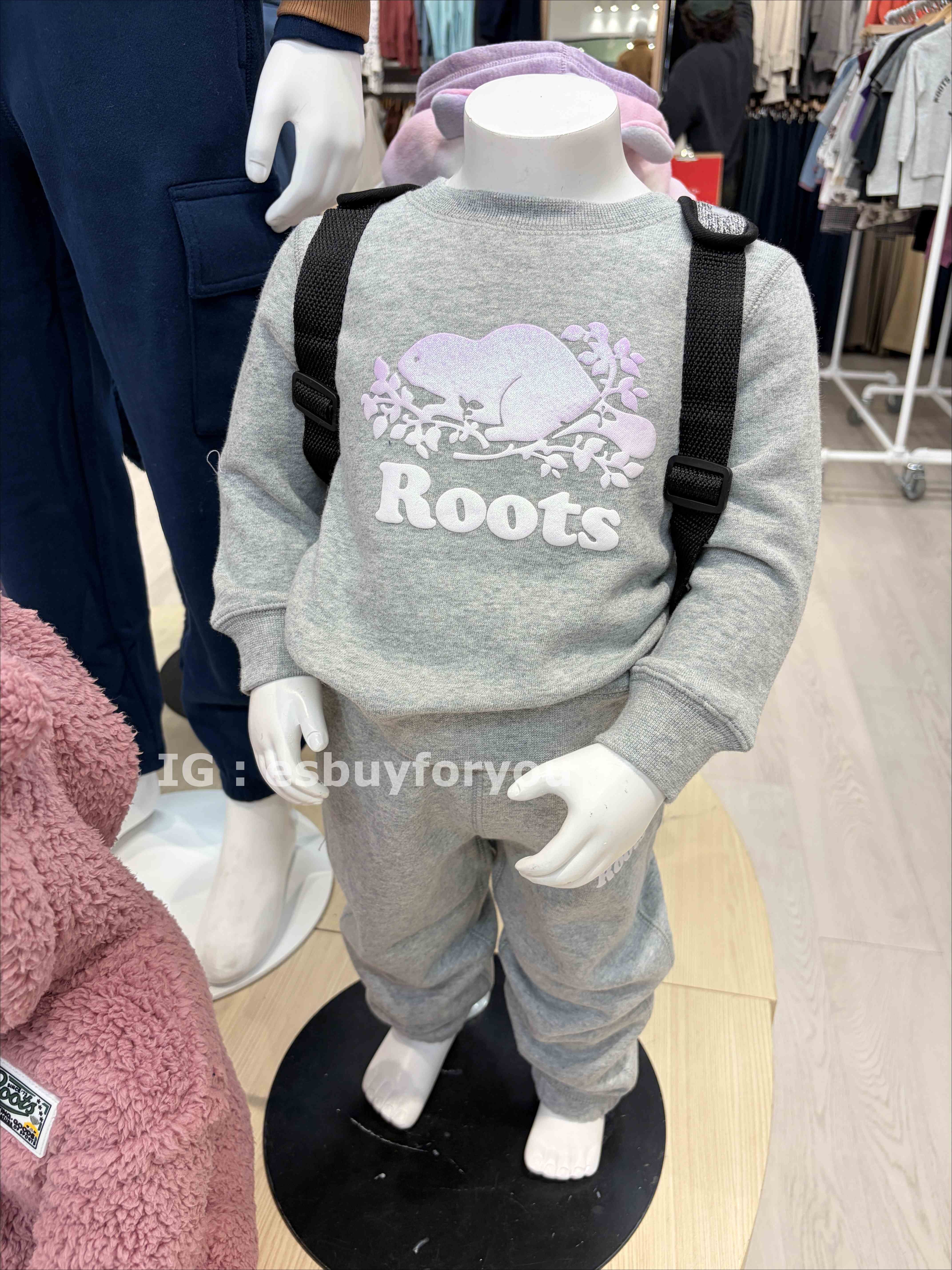 ROOTS 小女童/baby 閃亮海狸 刷毛 大學TEE