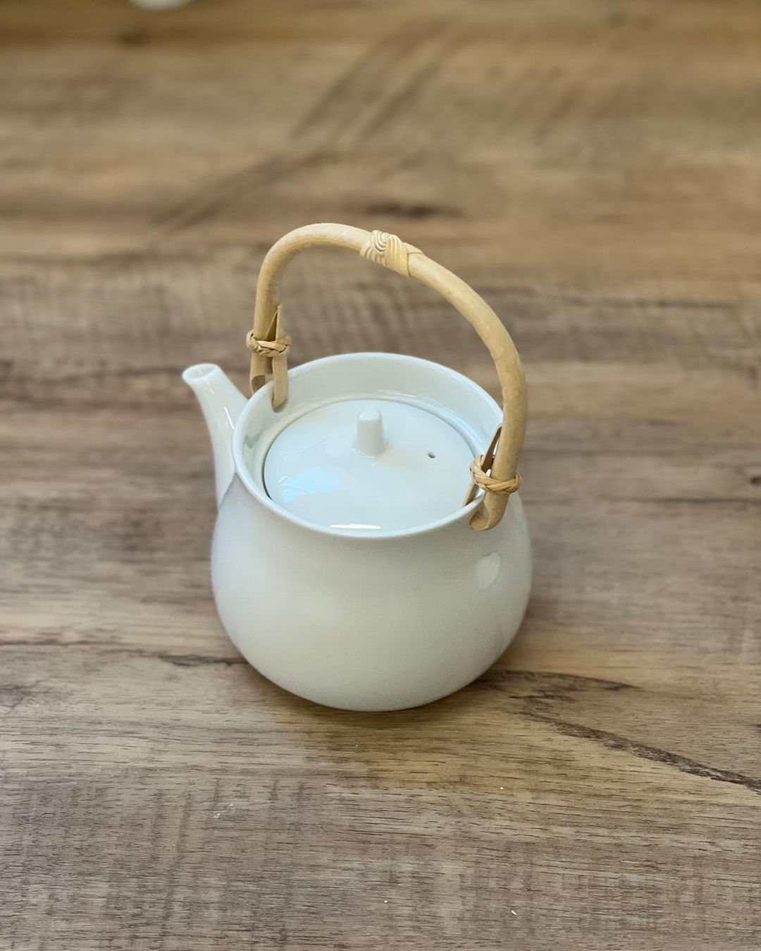 美濃燒 白瓷茶壺｜深山食器