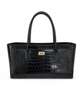 RN261013-E2-頭層牛皮(鱷魚紋)35cm(W)*13cm(D)*20cm(H)黑色金扣