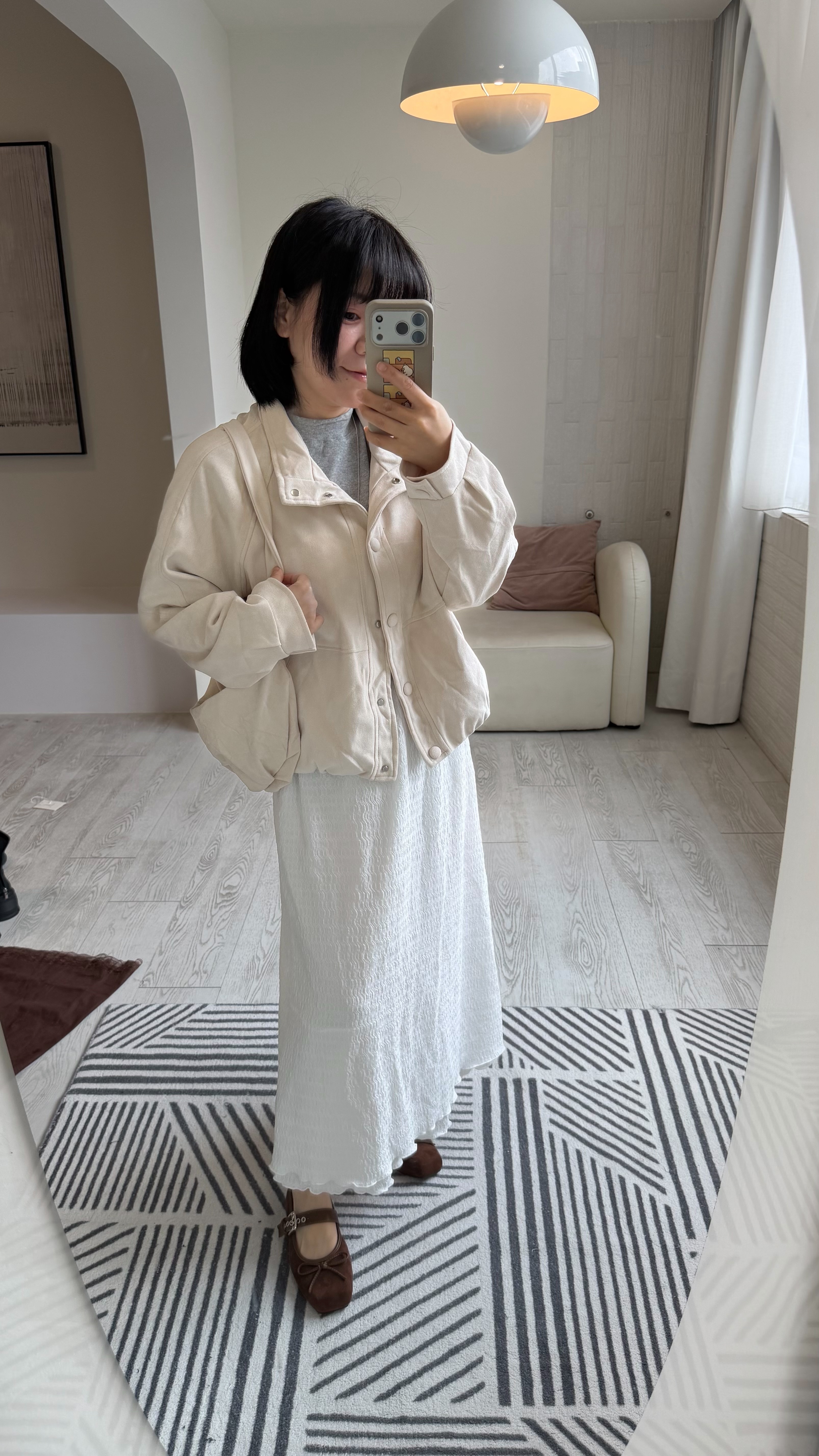 Suede jacket + bag