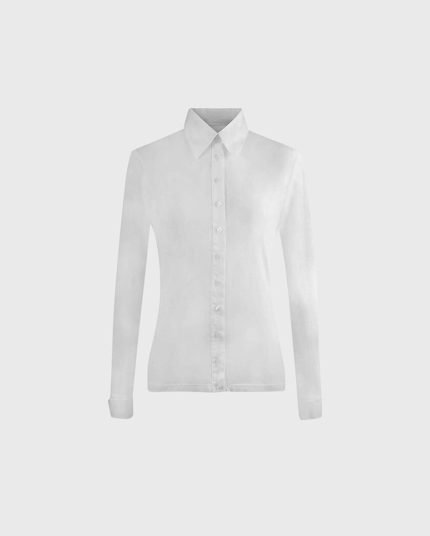 1AF1013-005 [ANNE FONTAINE] Nuage-Ml 恤衫 白色 #P0747601 (EU)
