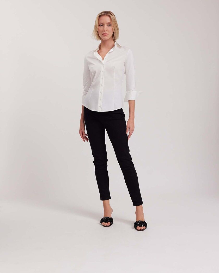 1AF1013-008 [ANNE FONTAINE] Connie T恤式上衣 白色 #P0851301 (EU)