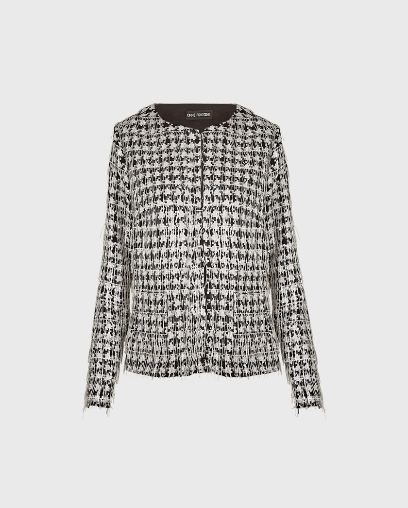 1AF1013-056 [ANNE FONTAINE] Abigail 外套 黑色／白色 #H24F19000 (EU)