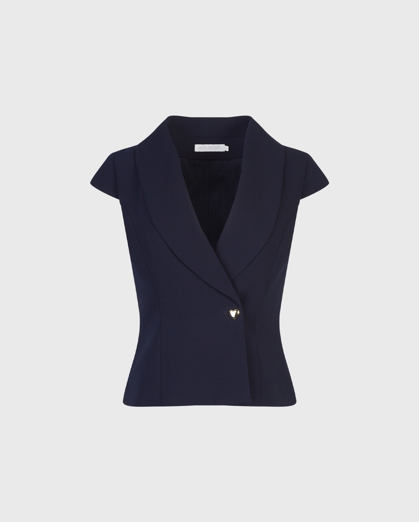 1AF1013-066 [ANNE FONTAINE] Eugenie 背心／馬甲 深藍色 #P24F163522 (EU)