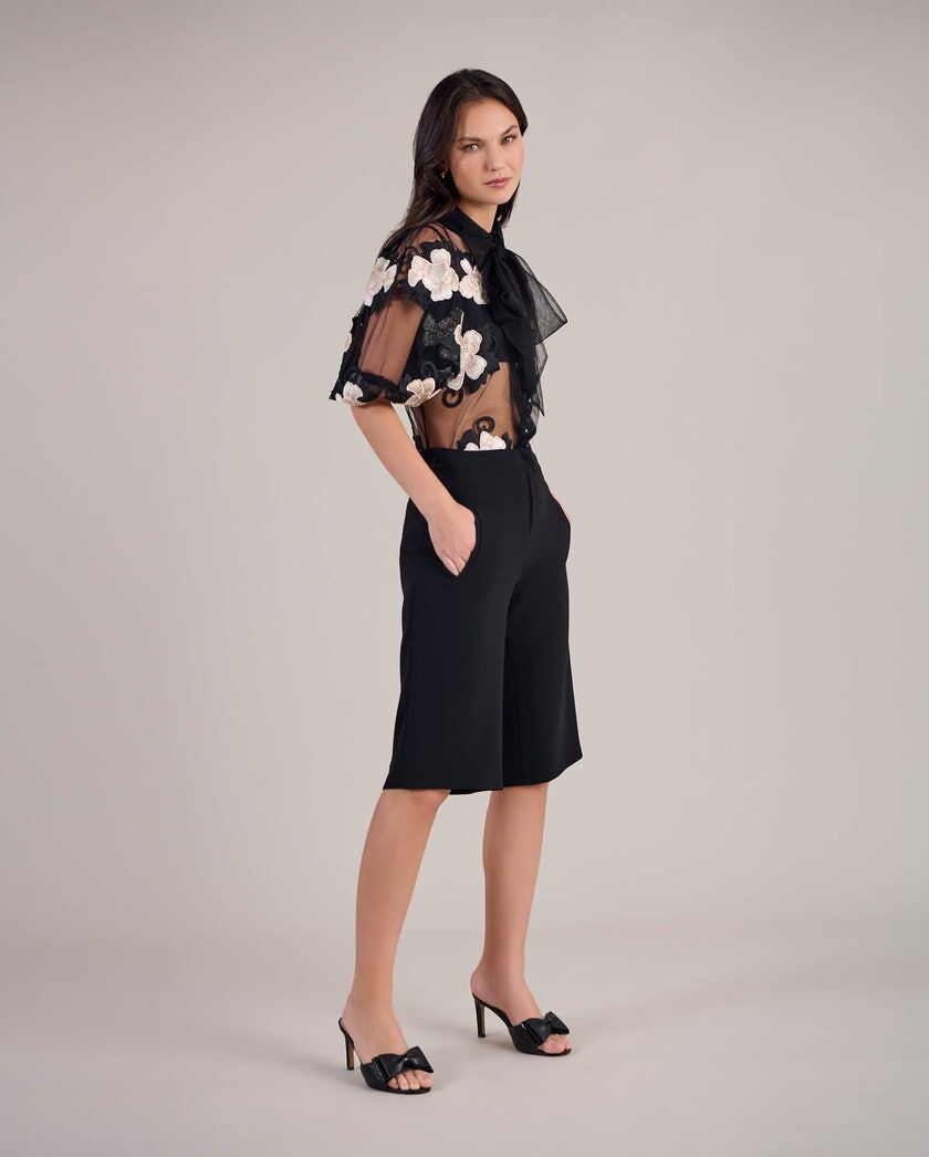 1AF1013-070 [ANNE FONTAINE] Estrella 恤衫 黑色 #P25F08403 (EU)