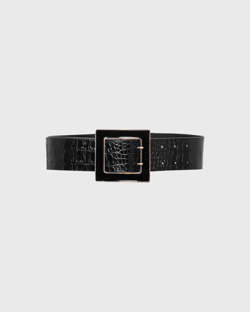 1AF1013-078 [ANNE FONTAINE] North 寬腰帶 黑色 #H19A21603 (EU)
