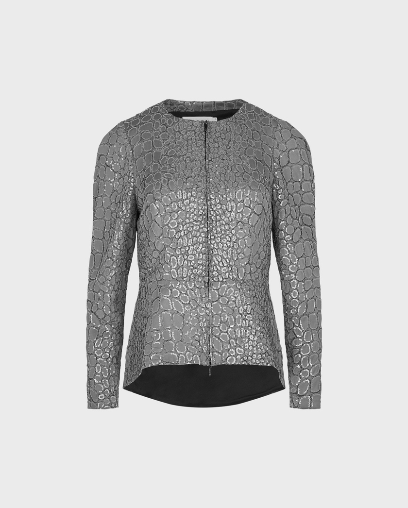 1AF1013-132 [ANNE FONTAINE] Azelia 外套 煙灰色 #H25F026601 (EU)