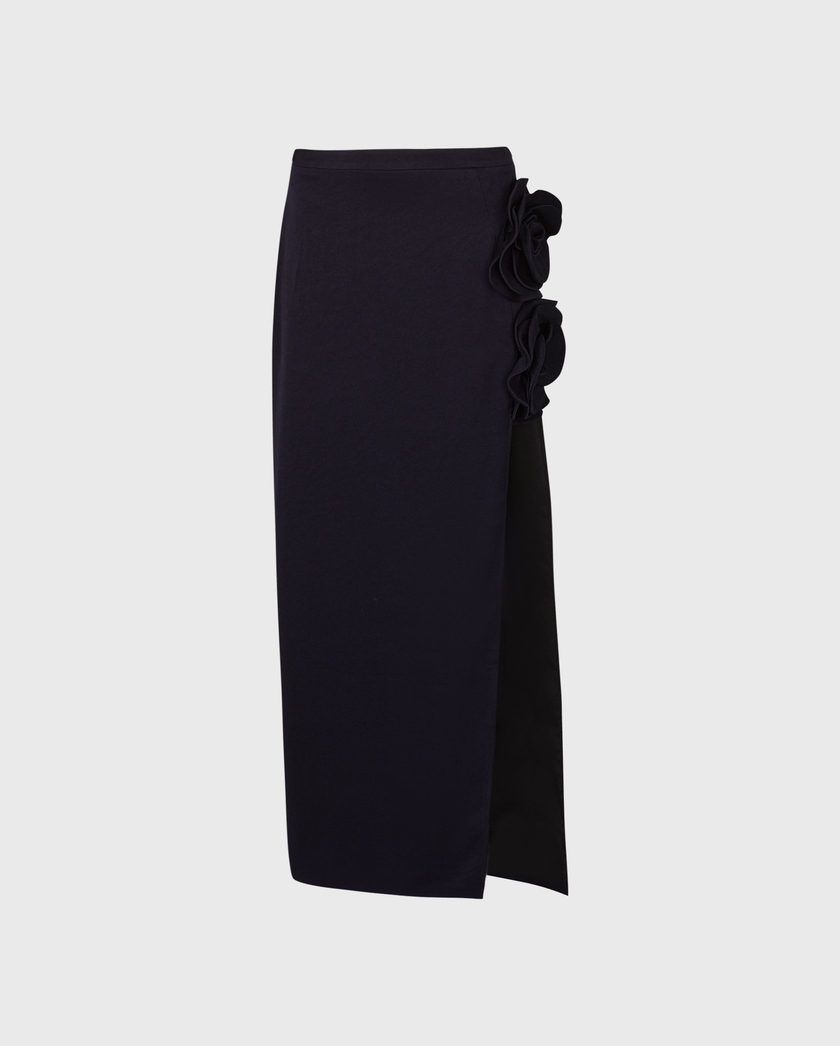1AF1013-154 [ANNE FONTAINE] Willow 半身裙 深藍色 #P25F063522 (EU)