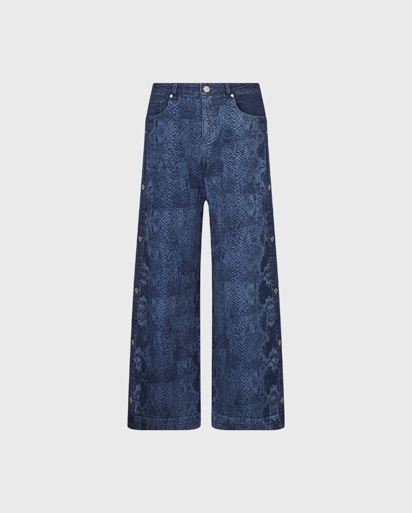 1AF1013-166 [ANNE FONTAINE] Presley-Python 牛仔褲 靛藍色 #H26F305505 (EU)
