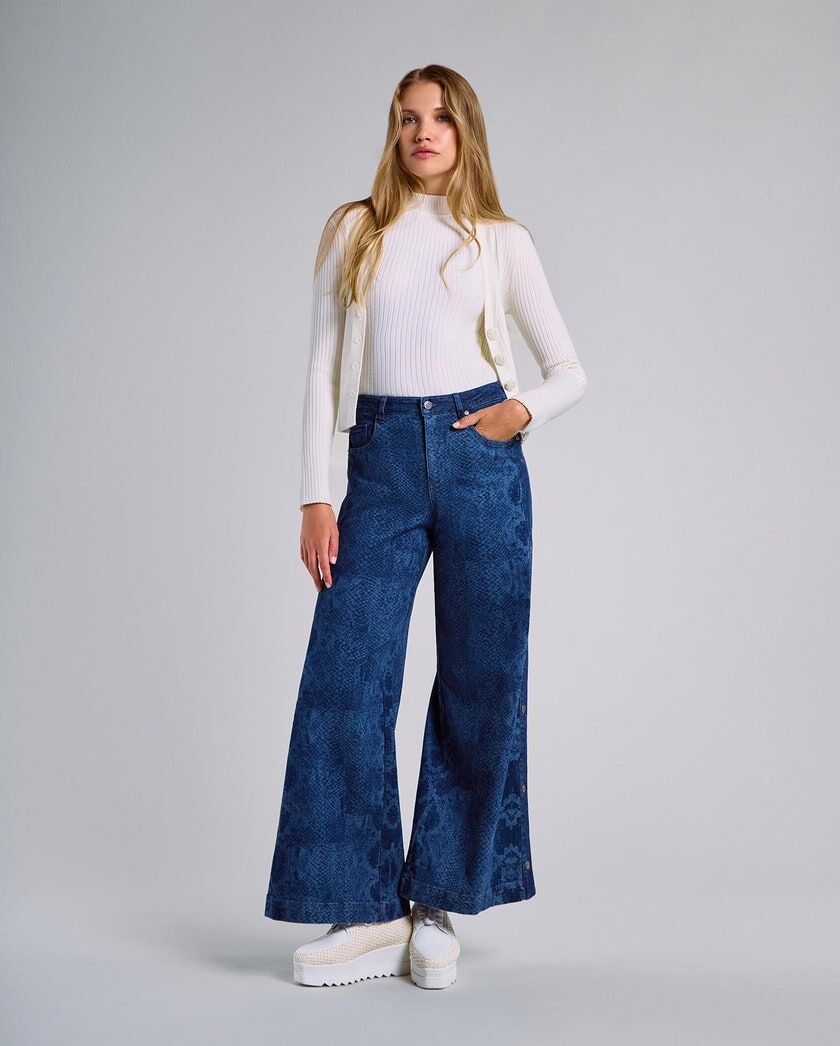 1AF1013-166 [ANNE FONTAINE] Presley-Python 牛仔褲 靛藍色 #H26F305505 (EU)