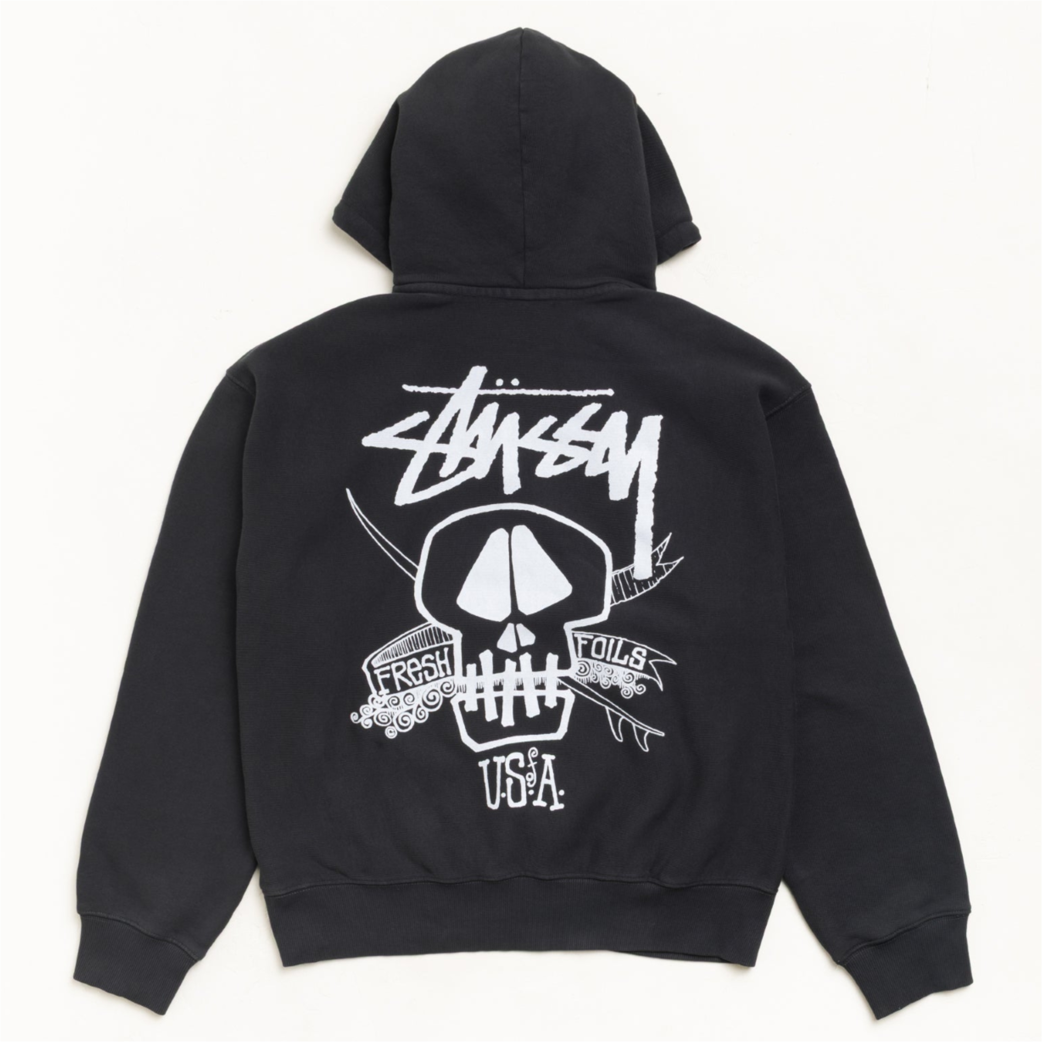 2026AW STUSSY FRESH FOILS HOODIE GARMENT DYED 水洗 骷髏 帽T 現貨 1925216