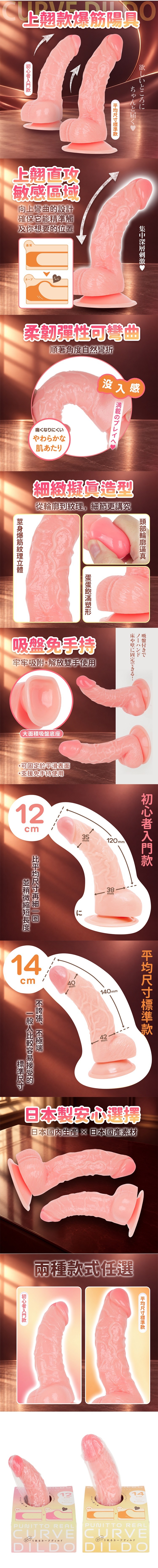 EXE CURVE 入門款擬真按摩棒 自慰陽具 假陽具 假陰莖