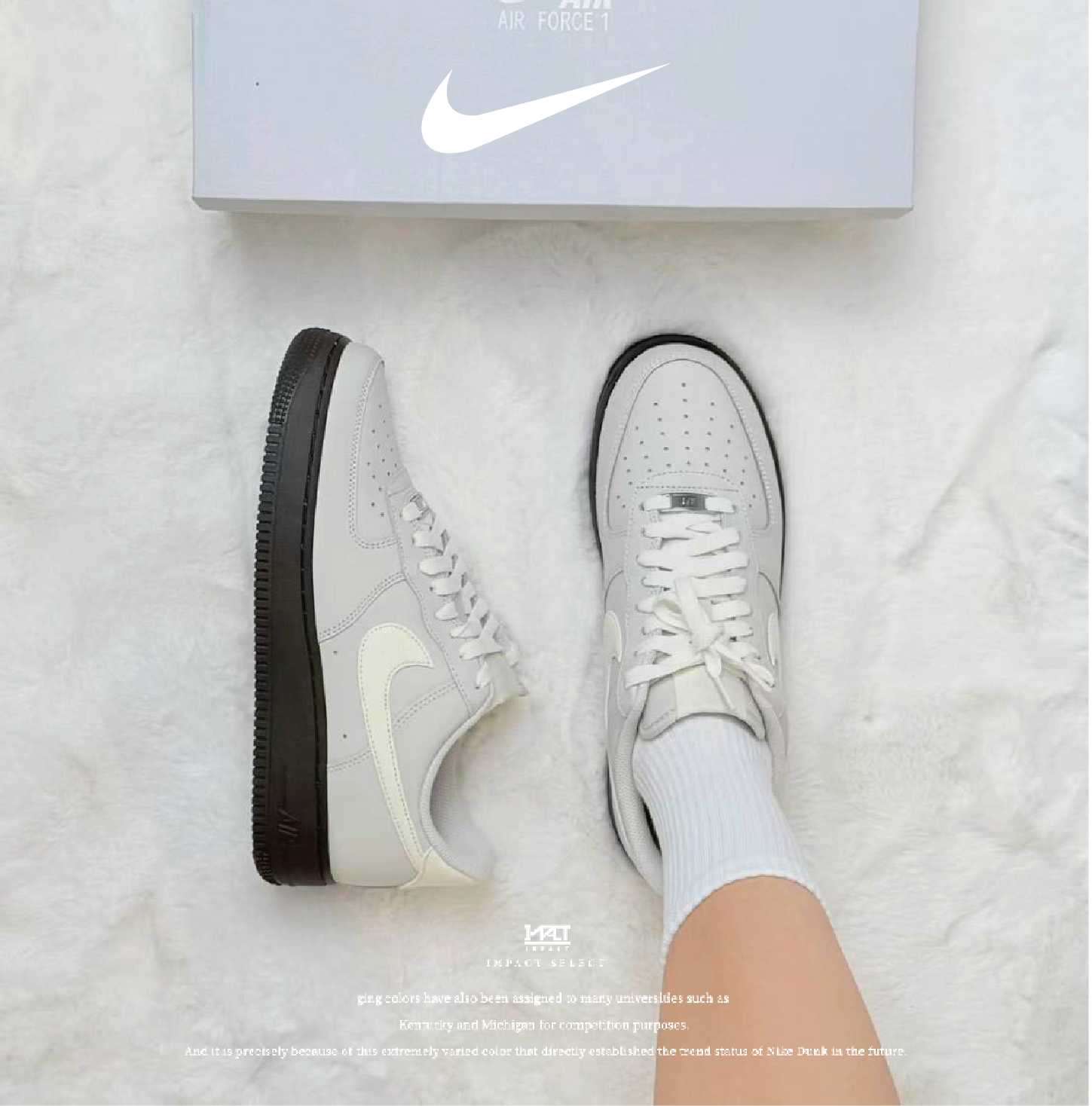 Nike Air Force 1 黑底淺骨白 FJ4146-007
