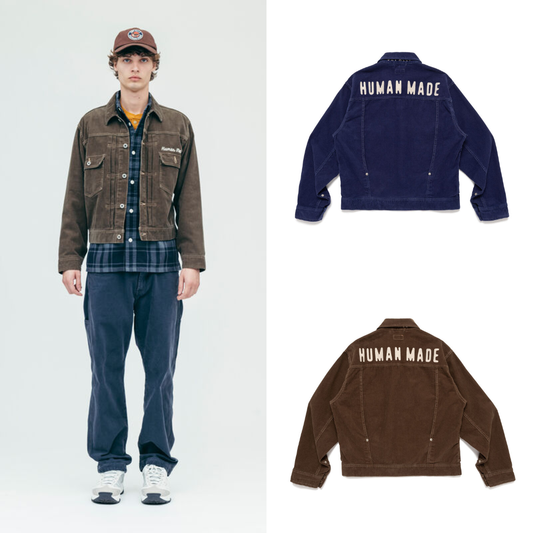 預購┃日本製 HUMAN MADE CORDUROY WORK JACKET 燈芯絨 刺繡 外套