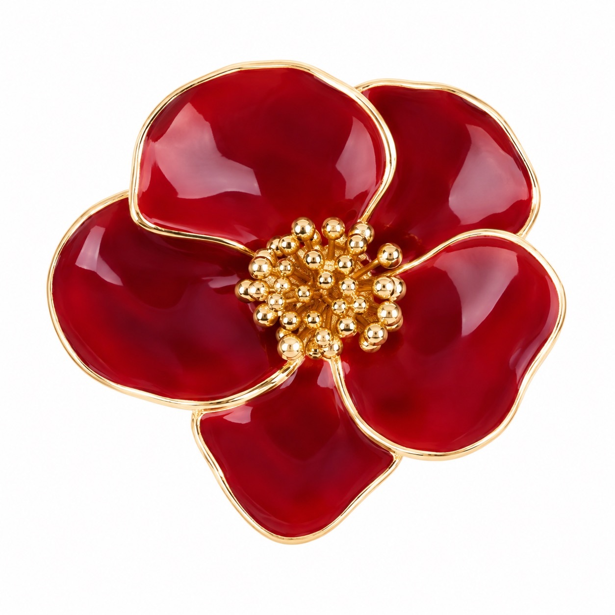 1AF1013-123 [ANNE FONTAINE] Enola 胸針 牛血紅色 #H26A016755 (EU)