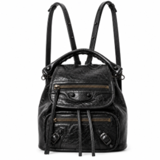 RN261013-E77-頭層油臘牛皮24cm(W)*14cm(D)*21cm(H)黑色