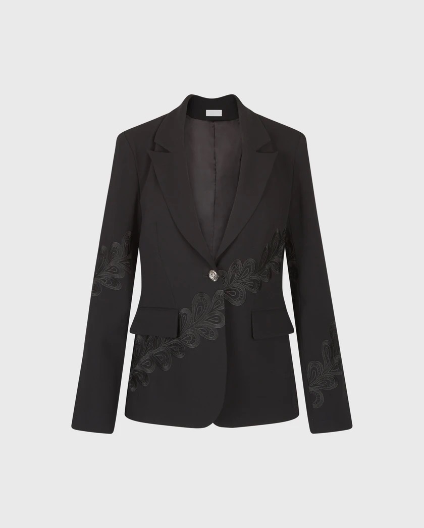 1AF1013-134 [ANNE FONTAINE] Castella 外套 黑色 #H25F30903 (EU)