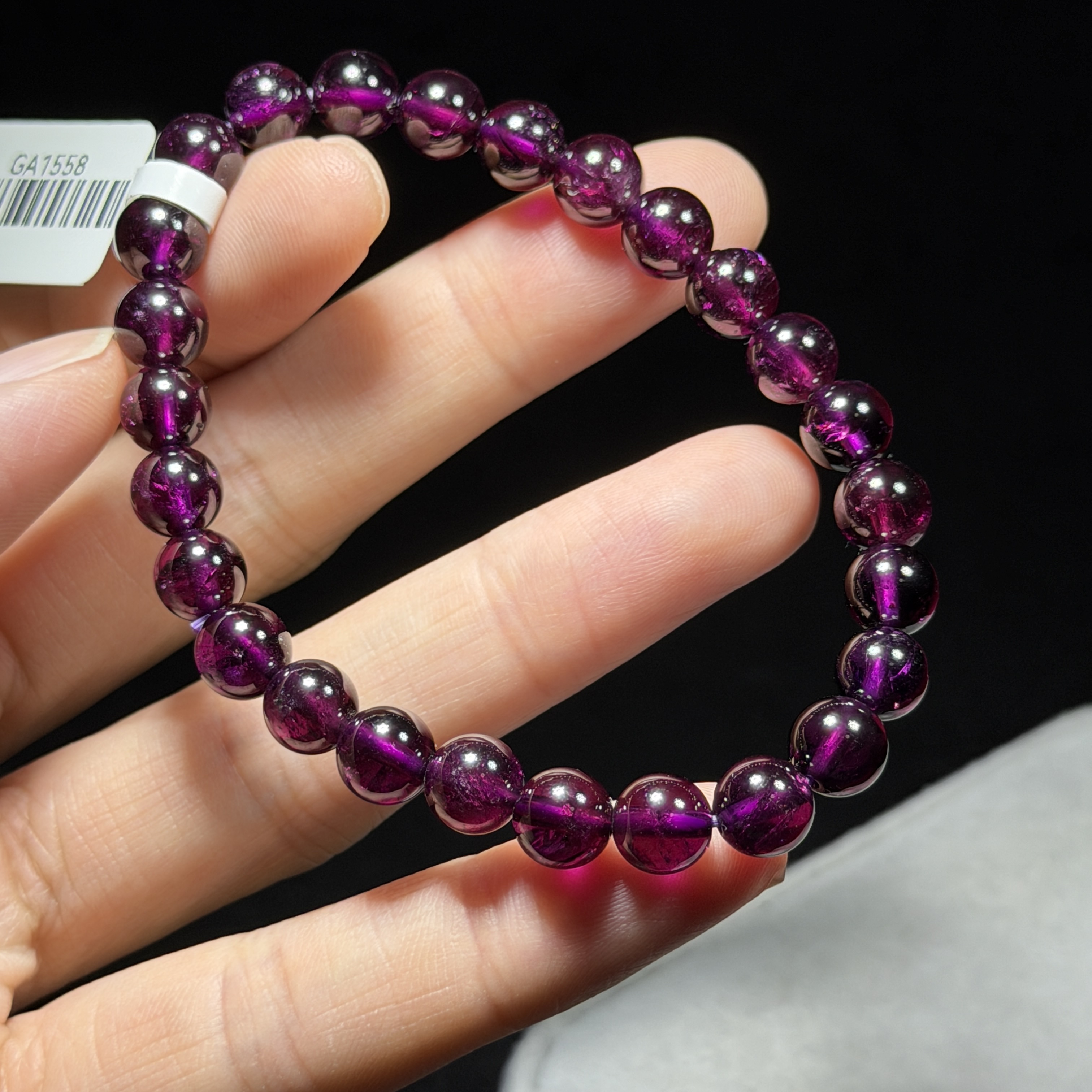 Premium Almandine Garnet Bracelet 7mm GA1558
