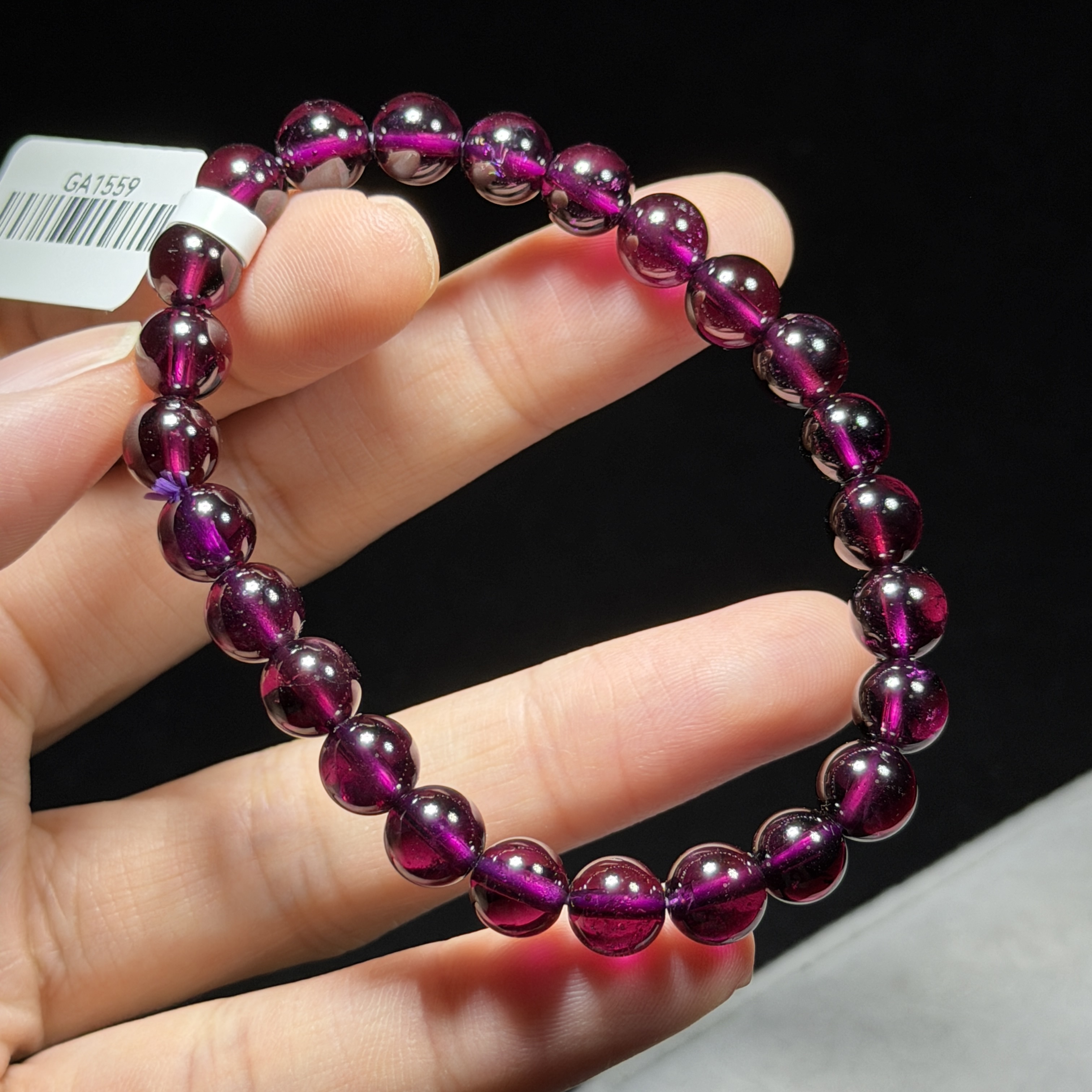 Premium Almandine Garnet Bracelet 7mm GA1559