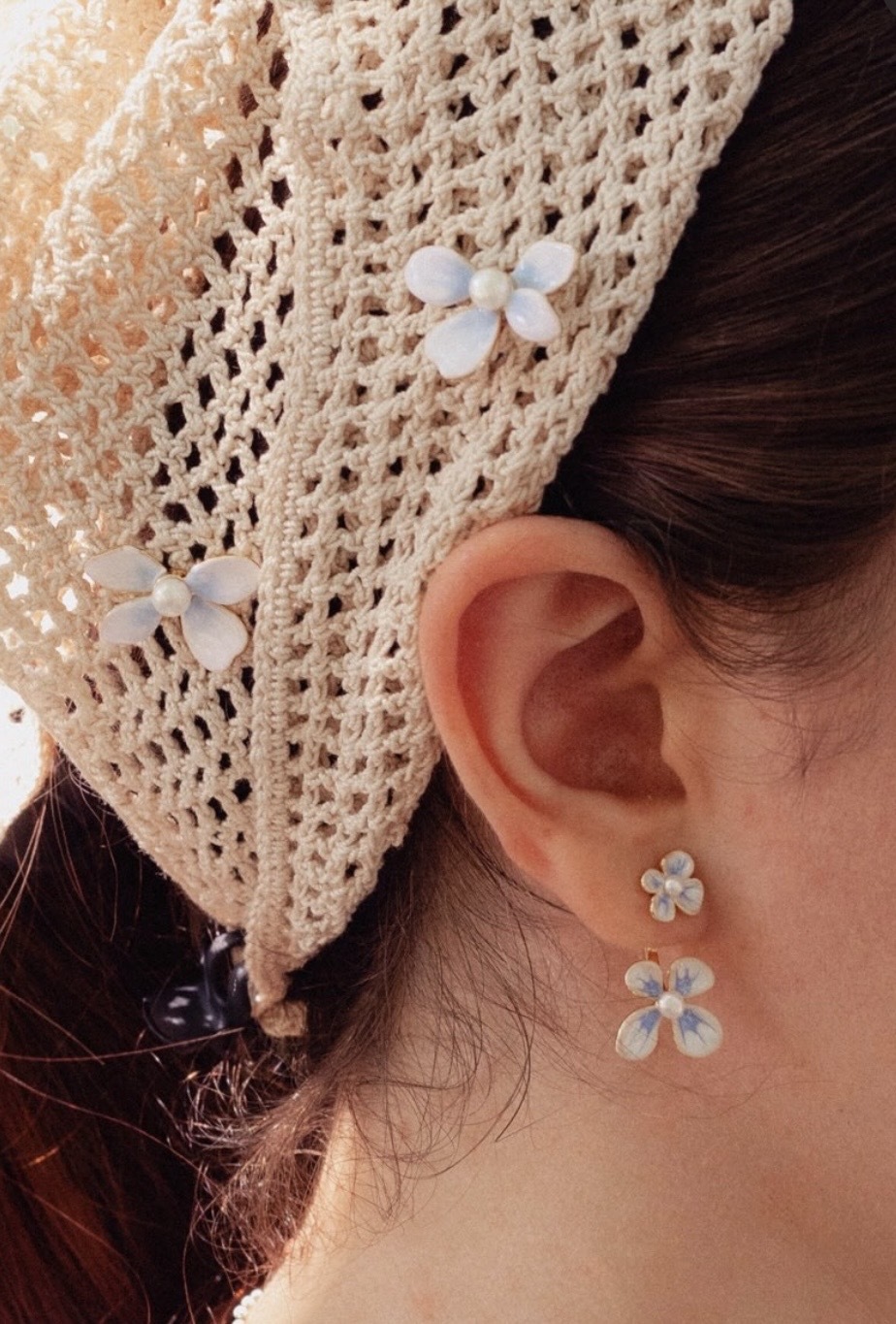 EP Double Bloom Convertible Earrings — Freshwater Pearls (FE004)