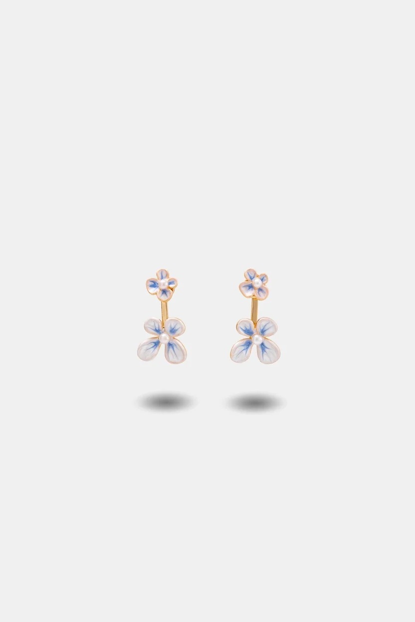 EP Double Bloom Convertible Earrings — Freshwater Pearls (FE004)