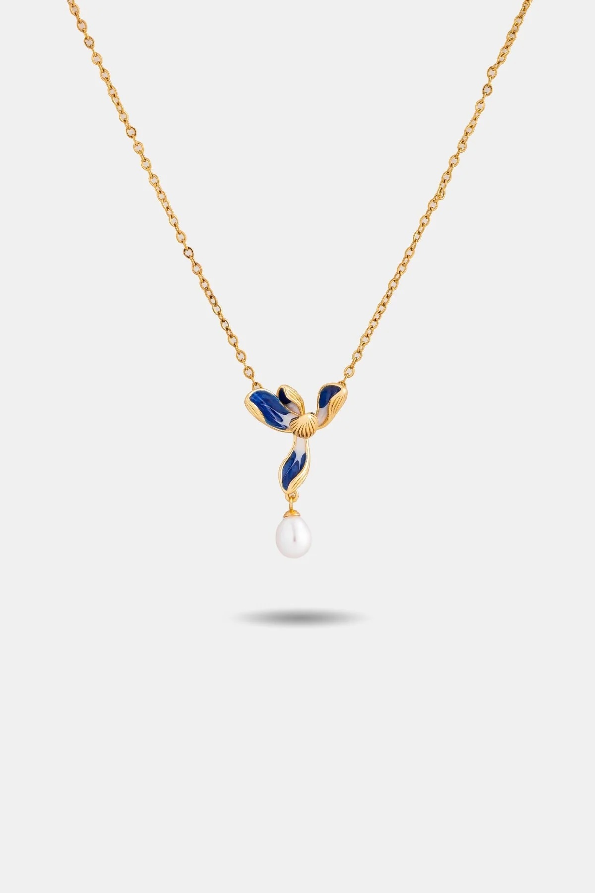EP Flora Orchid Necklace - Pearl (FN004)