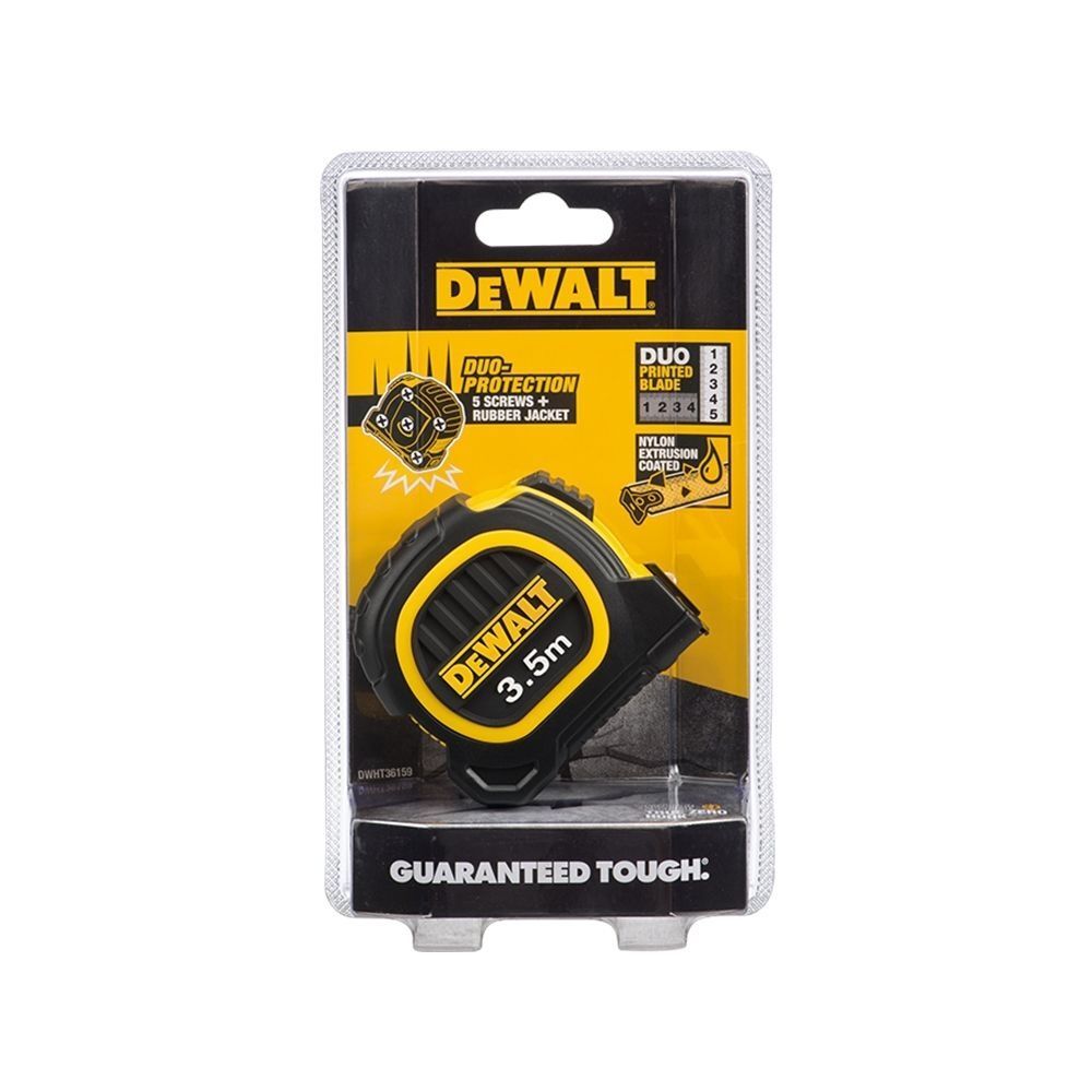 DEWALT 美國 得偉｜3.5M 橡膠雙面捲尺 3.5米｜全公分mm｜測量卷尺｜DWHT36159｜公司貨