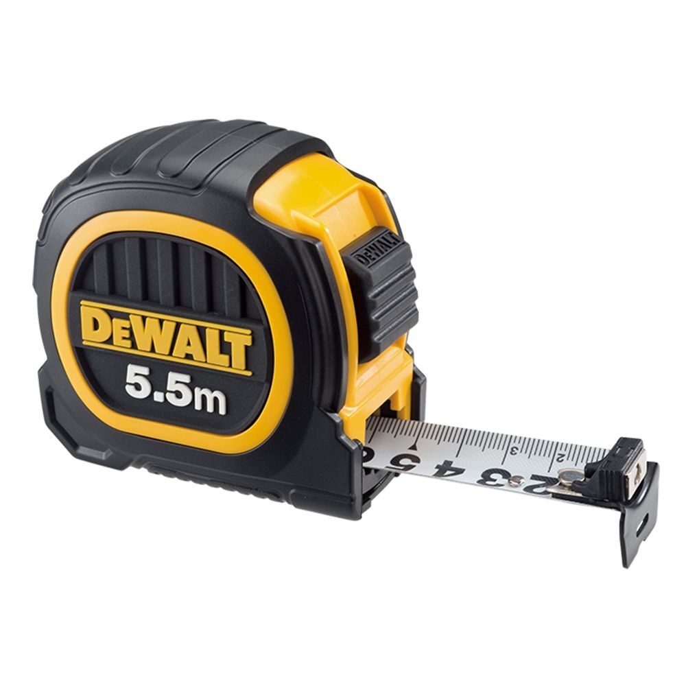 DEWALT 美國 得偉｜5.5M 橡膠雙面捲尺 5.5米 測量尺｜全公分mm｜測量卷尺｜DWHT36161｜公司貨